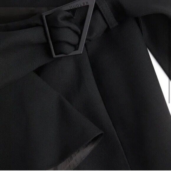 NWT Mugler x H&M Wool Mini Skirt 18 Night Out Going Out Wear Classy Skirt - Picture 3 of 10